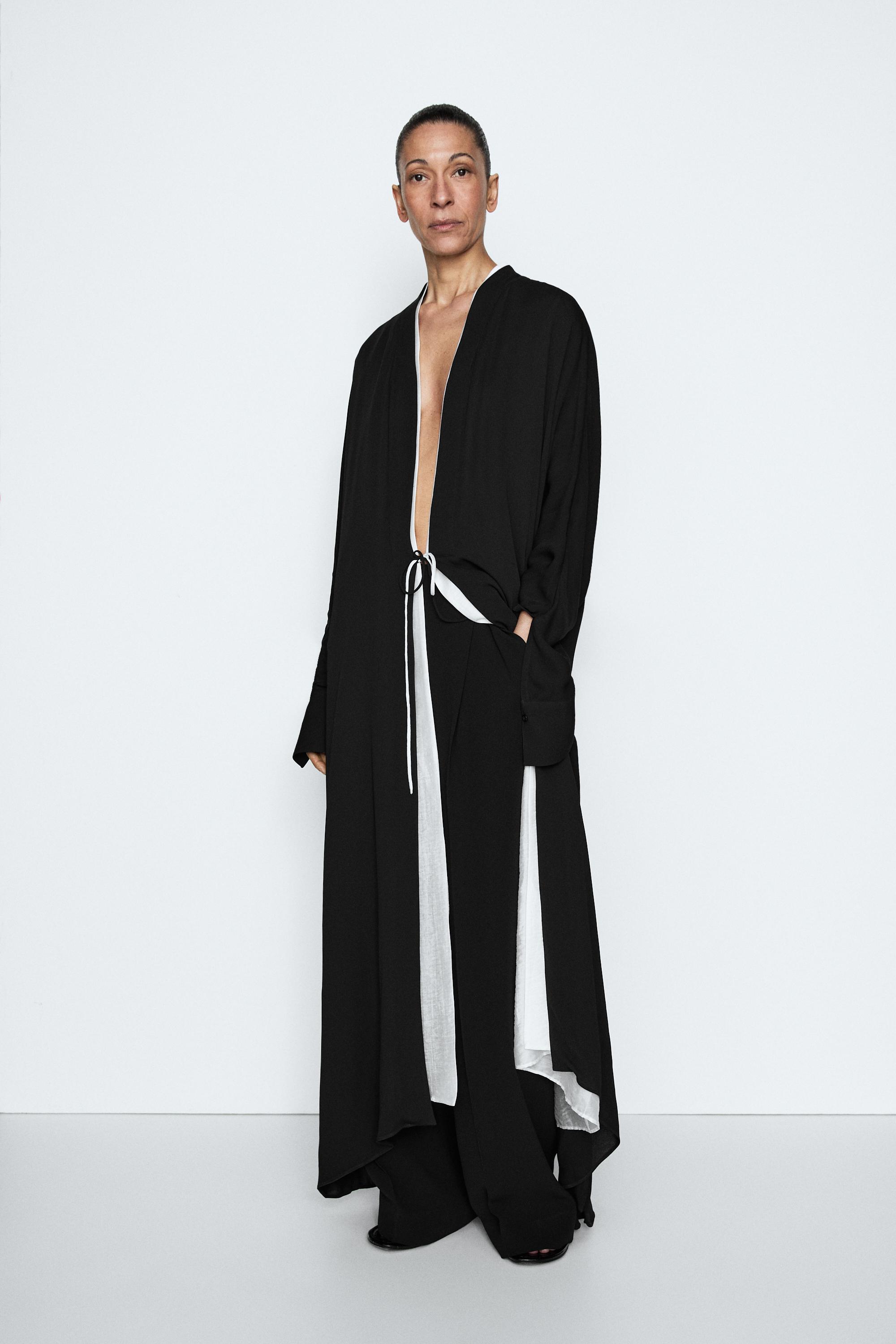 Flowing wrap dress with tie - STUDIO